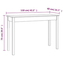 Carica l&#39;immagine nel visualizzatore di Gallery, Mobiletto Consolle 110x40x75 cm in Legno Massello di Pino