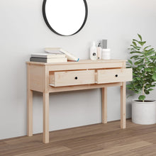 Load image into Gallery viewer, Mobiletto Consolle 2 Cassetti 100x35x75 cm in Massello di Pino