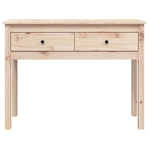 Mobiletto Consolle 2 Cassetti 100x35x75 cm in Massello di Pino