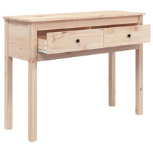 Load image into Gallery viewer, Mobiletto Consolle 2 Cassetti 100x35x75 cm in Massello di Pino
