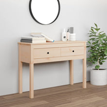 Load image into Gallery viewer, Mobiletto Consolle 2 Cassetti 100x35x75 cm in Massello di Pino