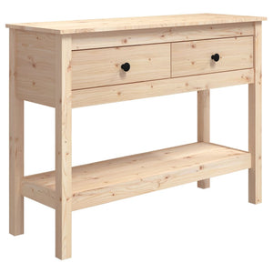 Mobiletto Consolle 100x35x75 cm in Legno Massello di Pino Naturale
