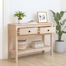 Load image into Gallery viewer, Mobiletto Consolle 100x35x75 cm in Legno Massello di Pino Naturale