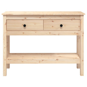 Mobiletto Consolle 100x35x75 cm in Legno Massello di Pino Naturale