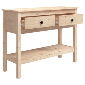 Mobiletto Consolle 100x35x75 cm in Legno Massello di Pino Naturale