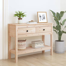 Load image into Gallery viewer, Mobiletto Consolle 100x35x75 cm in Legno Massello di Pino Naturale