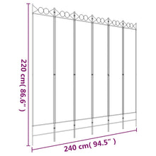 Load image into Gallery viewer, Divisorio a 6 Pannelli Antracite 240 x 220 cm Tessuto