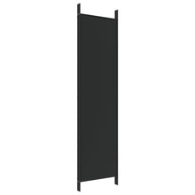 Carica l&#39;immagine nel visualizzatore di Gallery, Separè 4 Pannelli Nero 200x200 cm in Tessuto e ferro