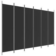 Laden Sie das Bild in den Galerie-Viewer, Separè 6 Pannelli Nero 300x200 cm in Tessuto e ferro