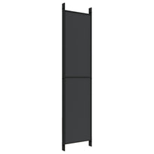 Load image into Gallery viewer, Separè 5 Pannelli Nero 250x220 cm in Tessuto e ferro