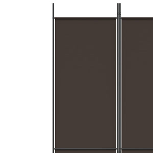 Separè 6 Pannelli Marrone 300x220 cm in Tessuto e ferro