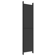 Carica l&#39;immagine nel visualizzatore di Gallery, Separè 6 Pannelli Nero 300x220 cm in Tessuto e ferro