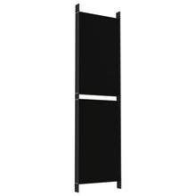 Load image into Gallery viewer, Separè 5 Pannelli Nero 250x180 cm in Tessuto e ferro
