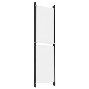 Separè 6 Pannelli Bianco 300 x 180 cm Tessuto e ferro