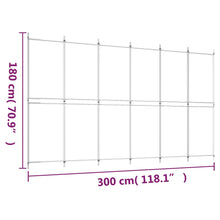 Load image into Gallery viewer, Separè 6 Pannelli Antracite 300 x 180 cm Tessuto e ferro
