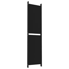 Load image into Gallery viewer, Separè 5 Pannelli Nero 250x200 cm in Tessuto e ferro