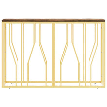 Carica l&#39;immagine nel visualizzatore di Gallery, Mobiletto Consolle Oro in Acciaio e Massello di Recupero