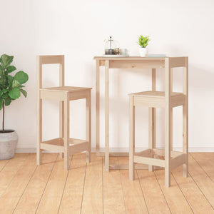 Sgabelli Bar 2 pz 40x41,5x112 cm in Legno Massello di Pino