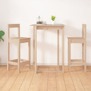 Sgabelli Bar 2 pz 40x41,5x112 cm in Legno Massello di Pino