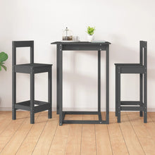 Charger l&#39;image dans la galerie, Sedie da Bar 2 pz Grigie 40x41,5x112 cm Legno Massello di Pino
