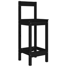 Indlæs billede til gallerivisning Sedie da Bar 2 pz Nere 40x41,5x112 cm Legno Massello di Pino