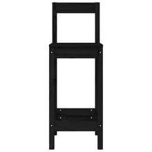 Indlæs billede til gallerivisning Sedie da Bar 2 pz Nere 40x41,5x112 cm Legno Massello di Pino