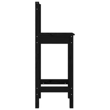 Indlæs billede til gallerivisning Sedie da Bar 2 pz Nere 40x41,5x112 cm Legno Massello di Pino