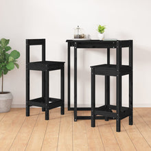 Indlæs billede til gallerivisning Sedie da Bar 2 pz Nere 40x41,5x112 cm Legno Massello di Pino
