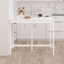 Load image into Gallery viewer, Tavolo Bar da Pranzo Bianco 140x80x110 cm in Legno Massello di Pino