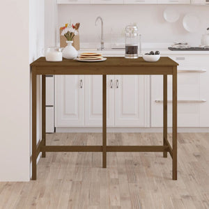 Tavolo da Bar Ambra 140x80x110 cm in Legno Massello di Pino
