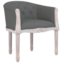 Load image into Gallery viewer, Poltroncina Stile Francese Grigio Scuro in Tessuto