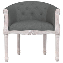 Load image into Gallery viewer, Poltroncina Stile Francese Grigio Scuro in Tessuto