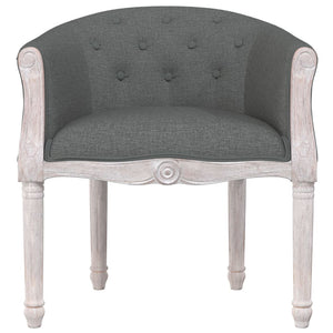 Poltroncina Stile Francese Grigio Scuro in Tessuto