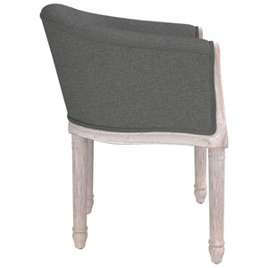 Poltroncina Stile Francese Grigio Scuro in Tessuto