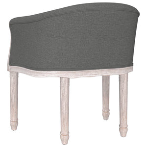 Poltroncina Stile Francese Grigio Scuro in Tessuto