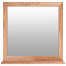 Carica l&#39;immagine nel visualizzatore di Gallery, Specchio con Mensola per bagno 55x55 cm in Legno Massello di Noce