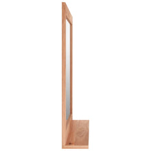 Carica l&#39;immagine nel visualizzatore di Gallery, Specchio con Mensola per bagno 55x55 cm in Legno Massello di Noce