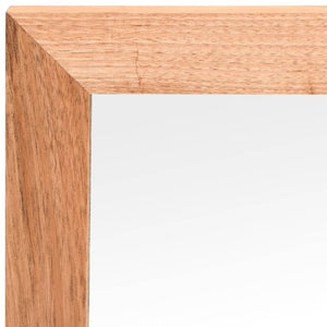Specchio con Mensola per bagno 55x55 cm in Legno Massello di Noce