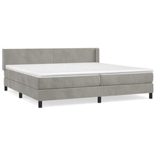 Indlæs billede til gallerivisning Letto Matrimoniale (con Materasso) Grigio Chiaro 200x200cm Velluto