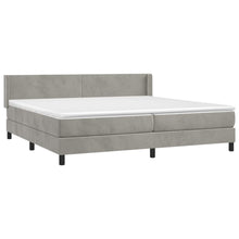 Indlæs billede til gallerivisning Letto Matrimoniale (con Materasso) Grigio Chiaro 200x200cm Velluto