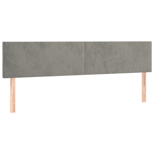 Letto Matrimoniale (con Materasso) Grigio Chiaro 200x200cm Velluto
