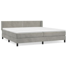 Indlæs billede til gallerivisning Letto Matrimoniale (con Materasso) Grigio Chiaro 200x200cm Velluto
