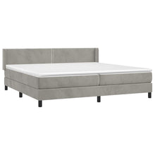Indlæs billede til gallerivisning Letto Matrimoniale (con Materasso) Grigio Chiaro 200x200cm Velluto