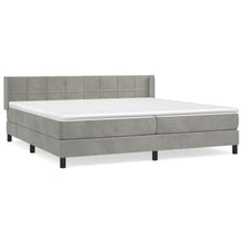 Indlæs billede til gallerivisning Letto Matrimoniale (con Materasso) Grigio Chiaro 200x200cm Velluto