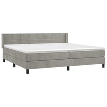 Indlæs billede til gallerivisning Letto Matrimoniale (con Materasso) Grigio Chiaro 200x200cm Velluto