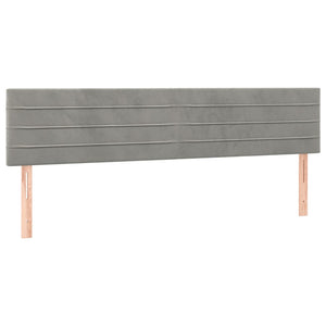 Letto Matrimoniale (con Materasso) Grigio Chiaro 200x200cm Velluto