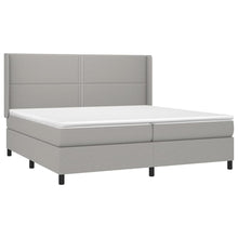 Indlæs billede til gallerivisning Letto Matrimoniale (con Materasso) Grigio Chiaro 200x200cm Tessuto