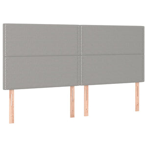 Letto Matrimoniale (con Materasso) Grigio Chiaro 200x200cm Tessuto