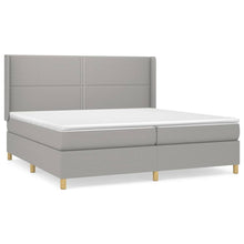 Indlæs billede til gallerivisning Letto Matrimoniale (con Materasso) Grigio Chiaro 200x200cm Tessuto
