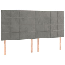 Indlæs billede til gallerivisning Letto Matrimoniale (con Materasso) Grigio Chiaro 200x200cm Velluto